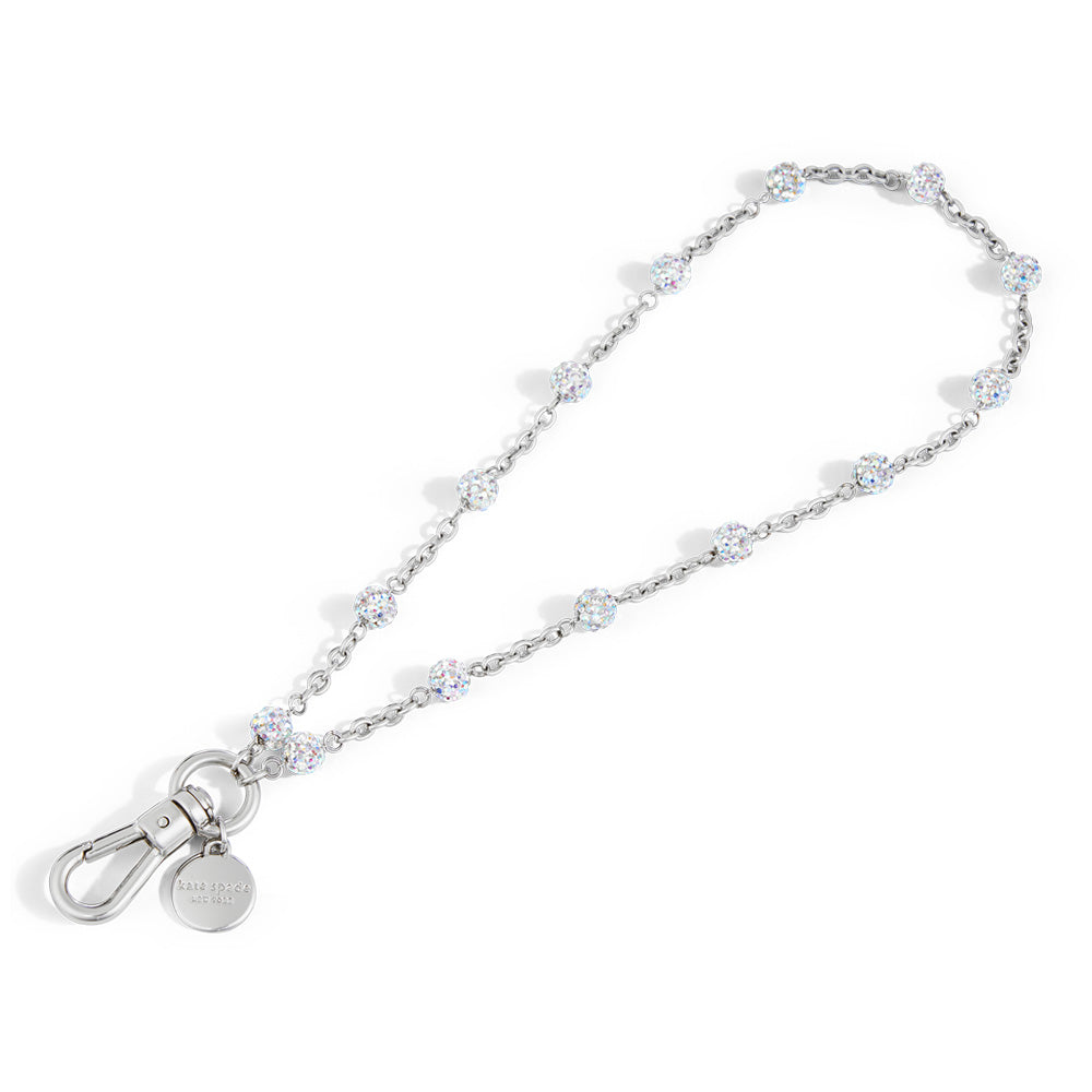 Kate Spade Phone Charm Dazzle Chain Silver