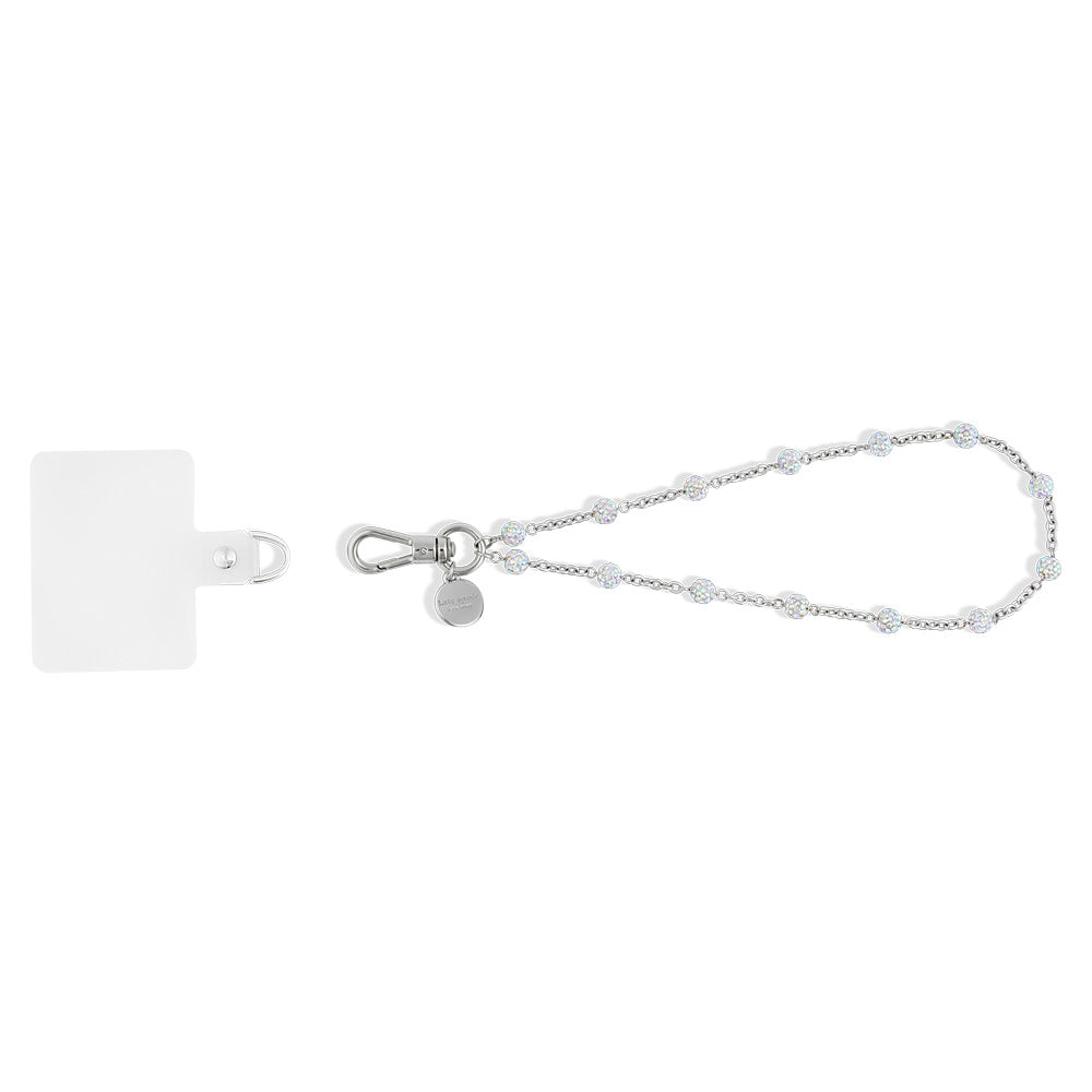 Kate Spade Phone Charm Dazzle Chain Silver