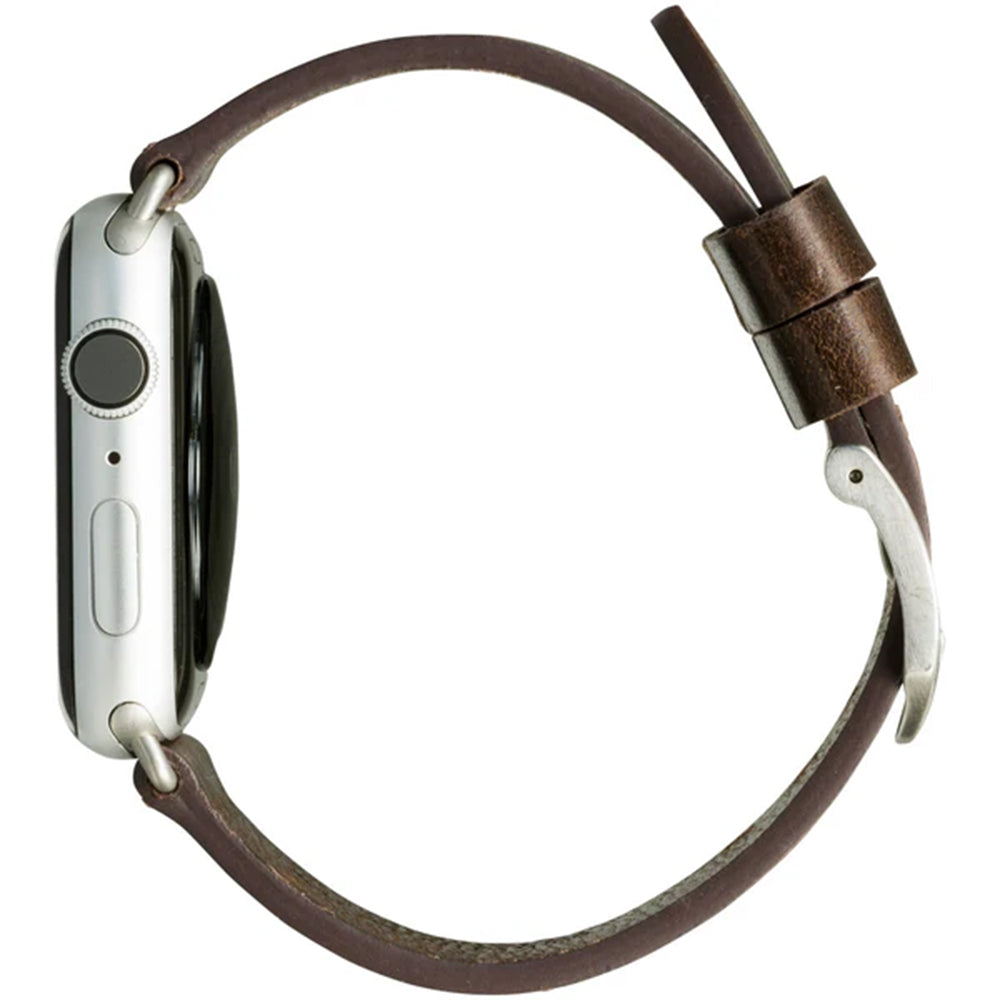dbramante1928 Bornholm Watch Strap for Apple Watch 42/44/45/46 (2024)/49mm – Brown/Silver