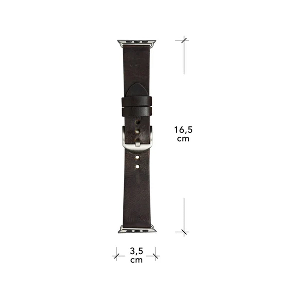 dbramante1928 Bornholm Watch Strap for Apple Watch 42/44/45/46 (2024)/49mm – Brown/Silver