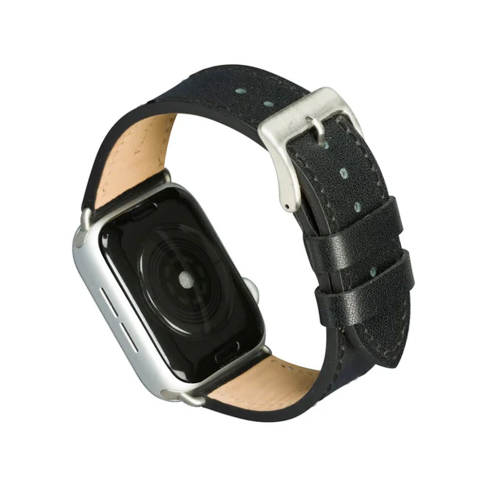 dbramante1928 Copenhagen Watch Strap for Apple Watch 42/44/45/46 (2024)/49mm – Black/Silver