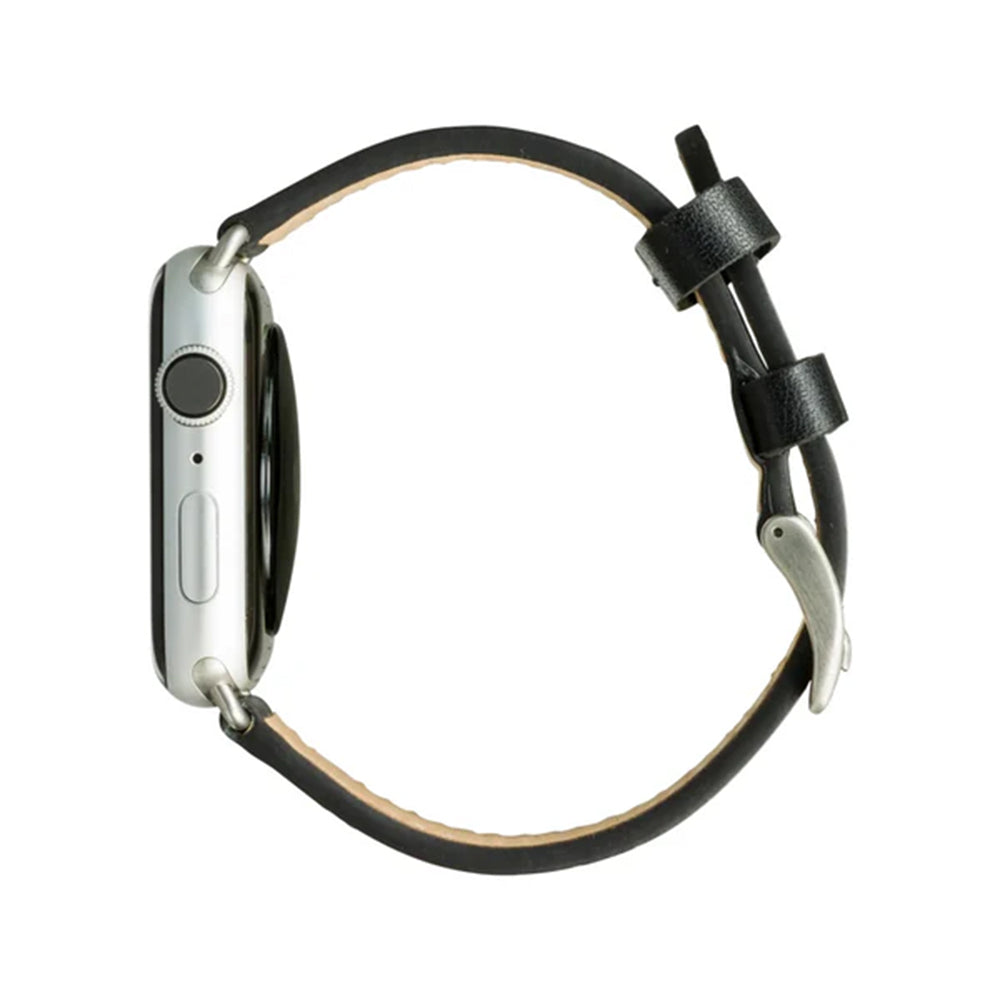 dbramante1928 Copenhagen Watch Strap for Apple Watch 42/44/45/46 (2024)/49mm – Black/Silver