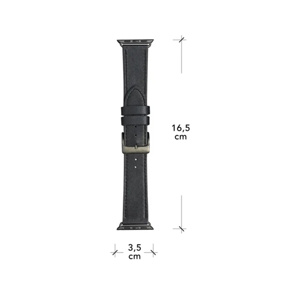 dbramante1928 Copenhagen Watch Strap for Apple Watch 42/44/45/46 (2024)/49mm – Black/Grey