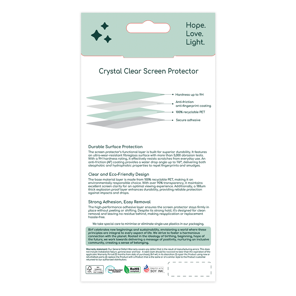 Birf Crystal Clear Screen Protector for iPhone 17 Pro Max