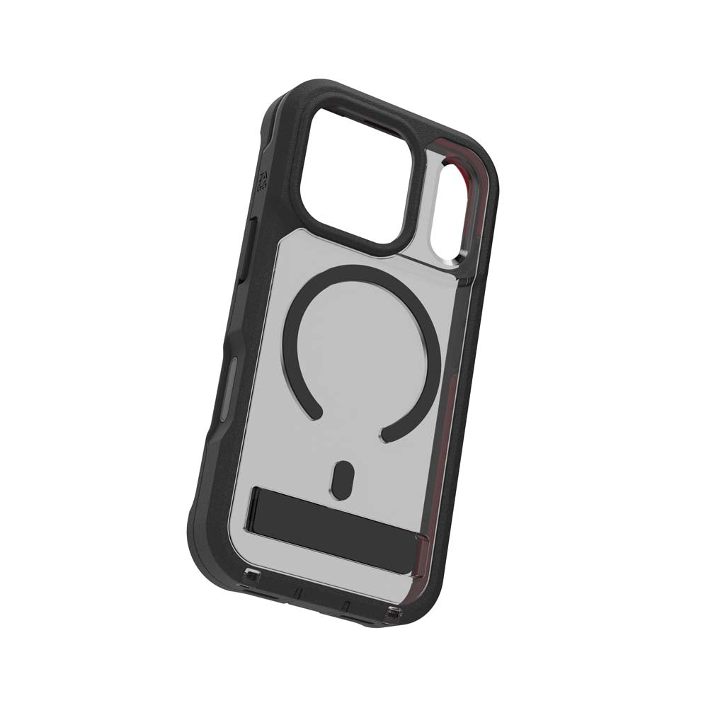 ZAGG Rainier Snap KickStand Case for iPhone 17 Pro - Smoke Black