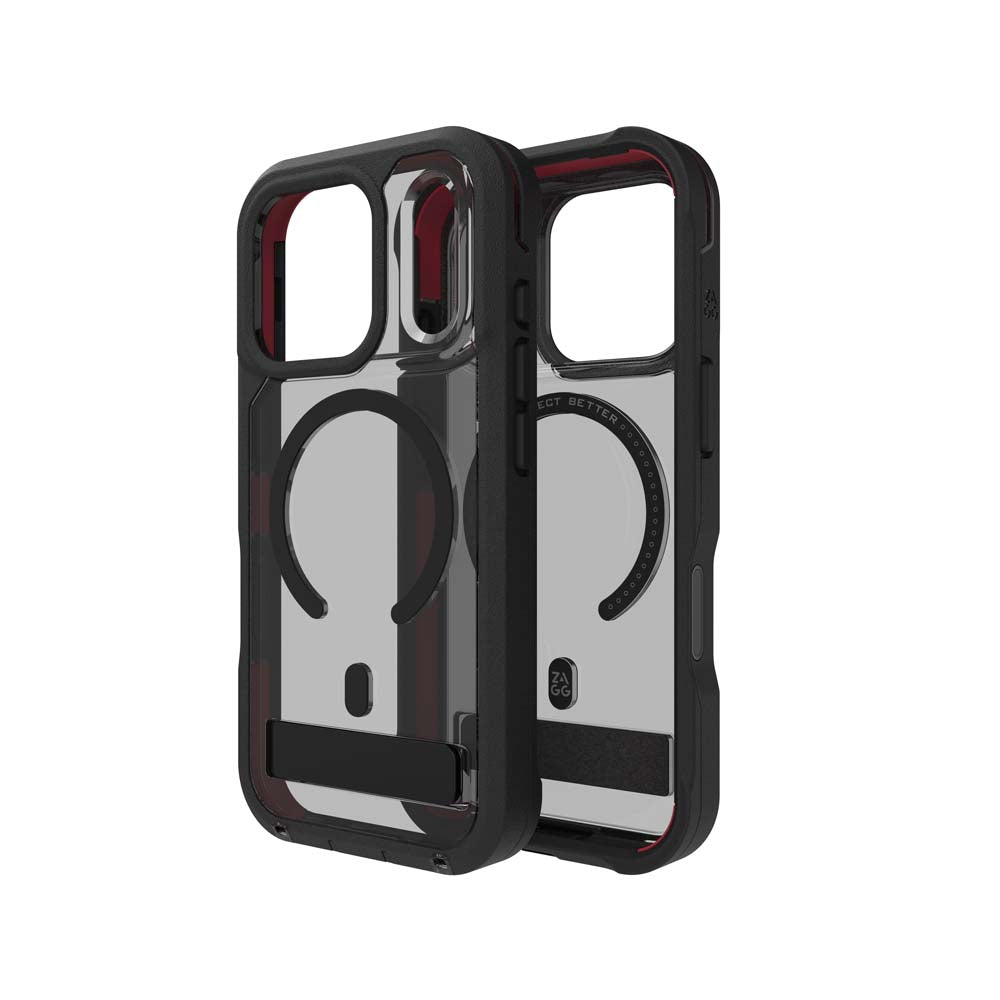 ZAGG Rainier Snap KickStand Case for iPhone 17 Pro - Smoke Black