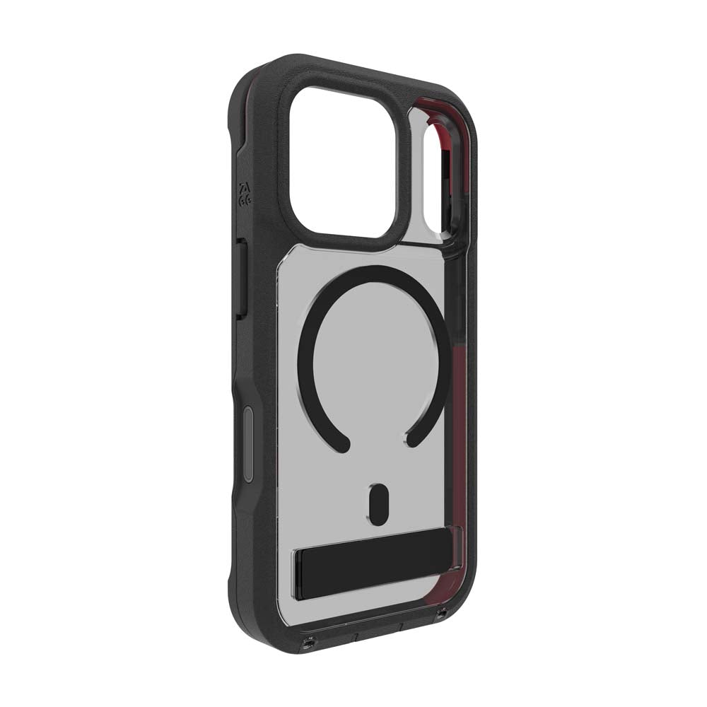 ZAGG Rainier Snap KickStand Case for iPhone 17 Pro - Smoke Black