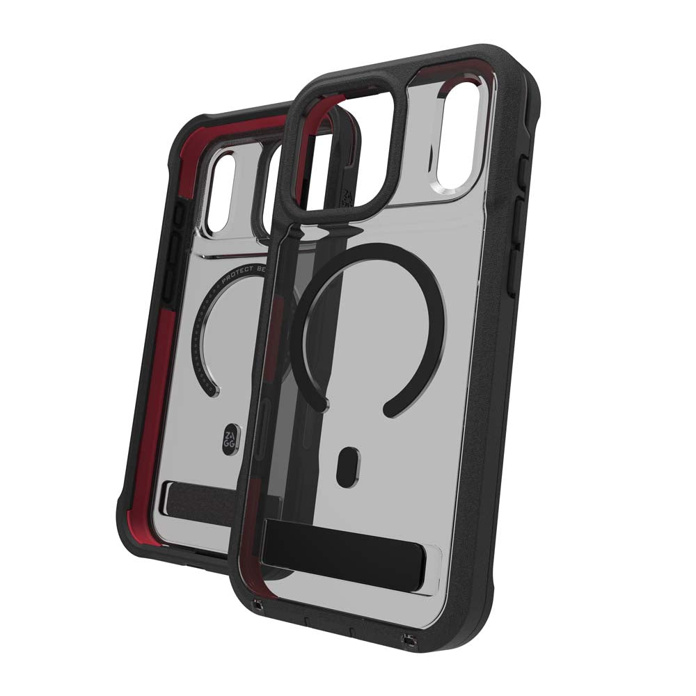 ZAGG Rainier Snap KickStand Case for iPhone 17 Pro Max - Smoke Black