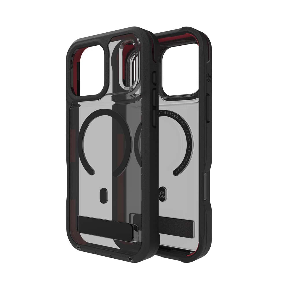 ZAGG Rainier Snap KickStand Case for iPhone 17 Pro Max - Smoke Black
