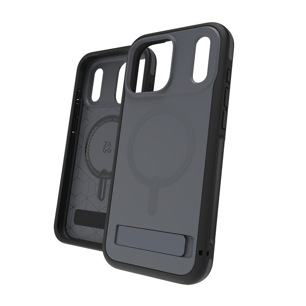 ZAGG Sedona Snap KickStand Case iPhone 17 Pro Max Charcoal