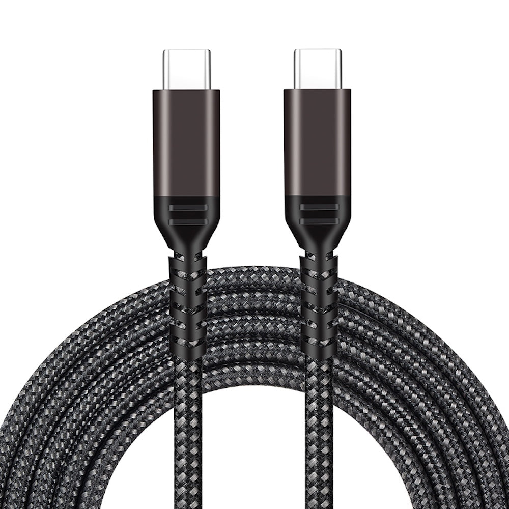 iZsync C to C Cable Nylon Braided 240W 40Gbps - Brown