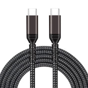 iZsync C to C Cable Nylon Braided 240W 40Gbps - Brown