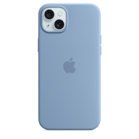 Apple iPhone 15 Plus Silicone Case with MagSafe Winter Blue