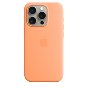 Apple iPhone 15 Pro Silicone Case with MagSafe Orange Sorbet