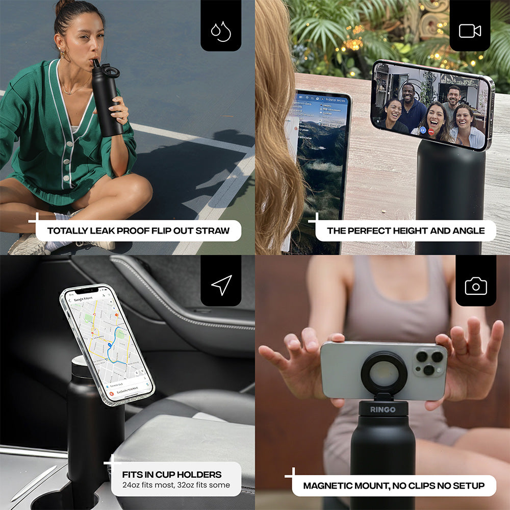 Ringo Pro 24oz Magsafe Bottle - Black