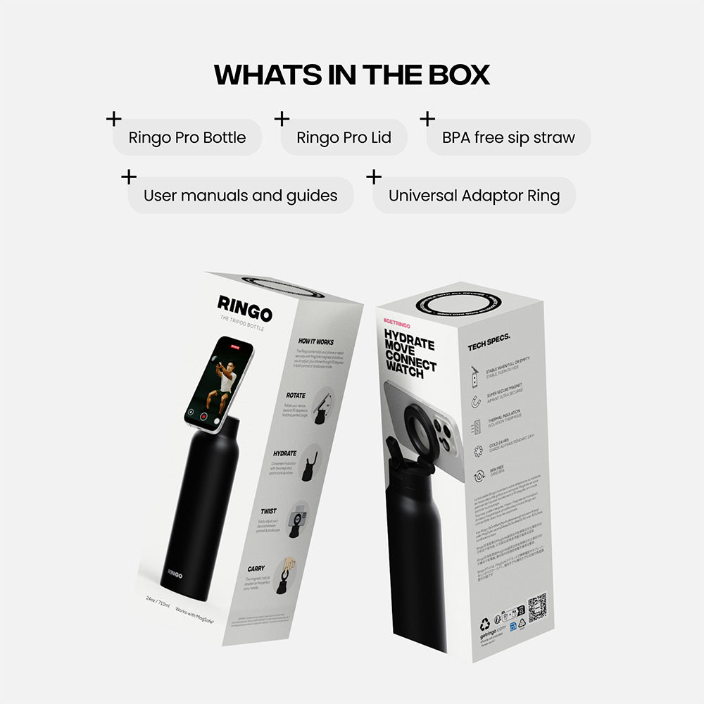 Ringo Pro 24oz Magsafe Bottle - Black