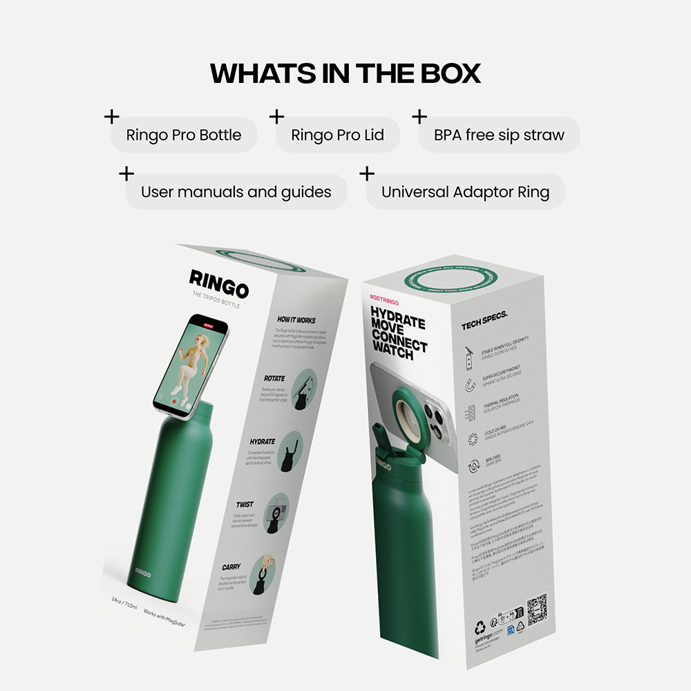 Ringo Pro 24oz Magsafe Bottle - Green