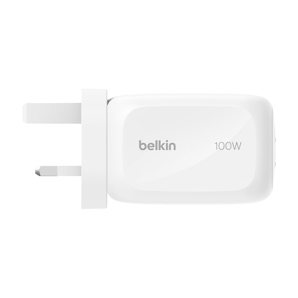 Belkin BoostCharge Pro 100W 3-Ports GAN Wall Charger with International Plug White
